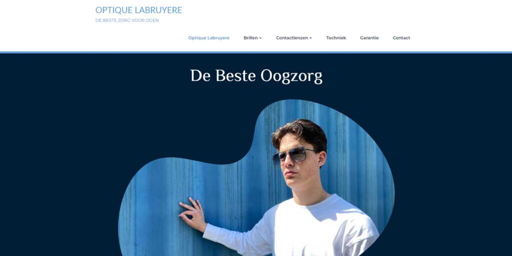 website Optique Labruyere uit de portfolio van GonBa